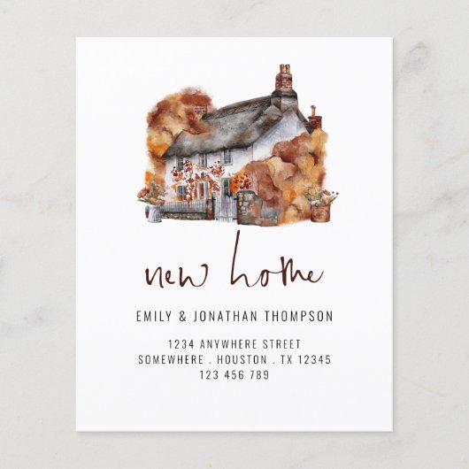 PAPIER | Hütte Herbstfarben Neue Zuhause-Adresse (Vorne)