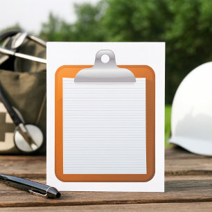 Papier in einer Zwischenablage Einladung