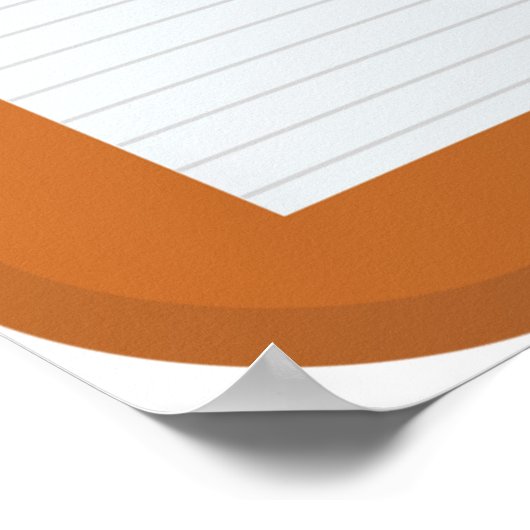 Papier in einer Zwischenablage Poster (Ecke)