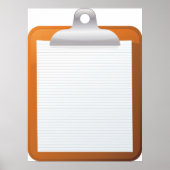 Papier in einer Zwischenablage Poster (Vorne)