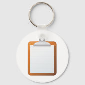 Papier in einer Zwischenablage Schlüsselanhänger (Vorderseite)