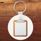 Papier in einer Zwischenablage Schlüsselanhänger (Vorderseite)