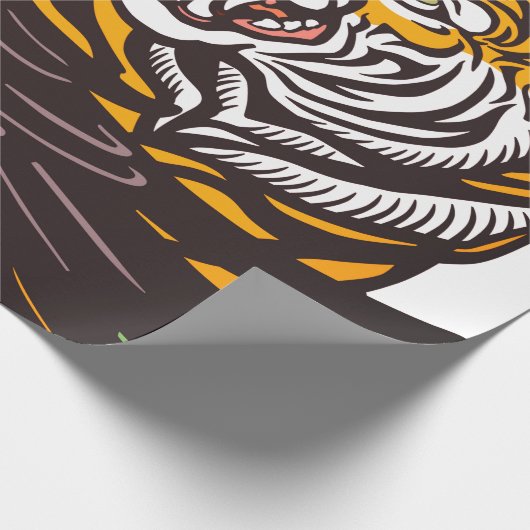 PAPIER JAPANESE TIGER UND DRAGON ART GESCHENKPAPIER (Ecke)