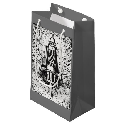 PAPIER KLEINE GESCHENKTÜTE (Vorderseite Schrägansicht)