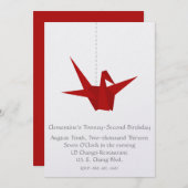 PAPIER-KREBSLAGE EINLADUNG (Vorne/Hinten)