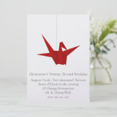 PAPIER-KREBSLAGE EINLADUNG (Stehend Vorderseite)