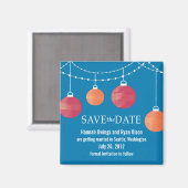 Papier Lattern Hochzeit Speichern Sie das Datum Magnet (Vorderseite/Rückseite)