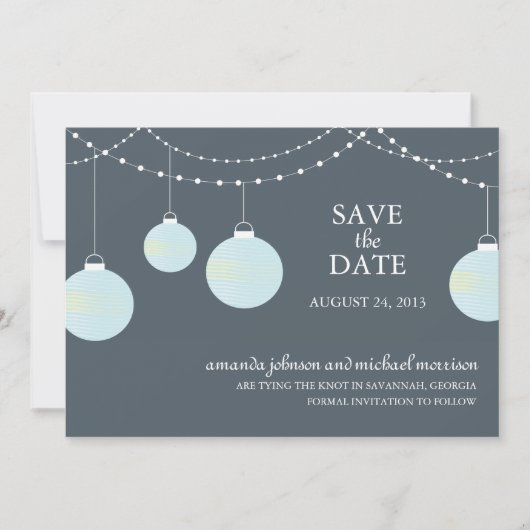 Papier Lattern Hochzeit Speichern Sie das Datum Save The Date (Vorderseite)