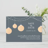 Papier Lattern Hochzeit Speichern Sie das Datum Save The Date (Stehend Vorderseite)