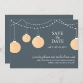 Papier Lattern Hochzeit Speichern Sie das Datum Save The Date (Vorne/Hinten)