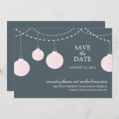 Papier Lattern Hochzeit Speichern Sie das Datum Save The Date (Vorne/Hinten)