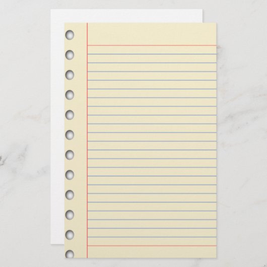 Papier-Leiste Briefpapier (Vorne/Hinten)