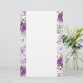 Papier-Lila Rose Briefpapier (Stehend Vorderseite)