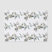 Papier lindert mit Aquarell des Zweigs des (Vorderseite)