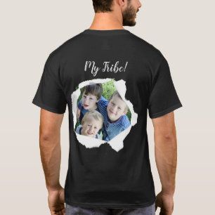 Papier Loch Fügen Sie Ihr Foto hinzu Benutzerdefin T-Shirt