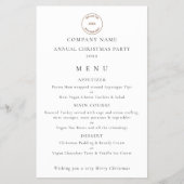 PAPIER | Logo Company Christmas Party Menu (Vorne)