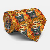 Papier Mache Halloween Cat Krawatte (Gerollt)