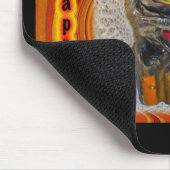 Papier-Mache-Halloween-Cat-Matching-Elemente Mousepad (Ecke)