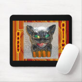 Papier-Mache-Halloween-Cat-Matching-Elemente Mousepad (Mit Mouse)