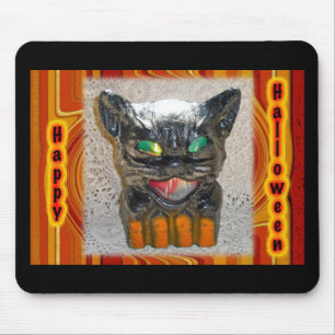 Papier-Mache-Halloween-Cat-Matching-Elemente Mousepad