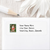 Papier-Mache-Red-Coated-Santa-Address-Label (Insitu)