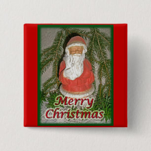 Papier Mache Weihnachtsmatte Button