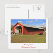 Papier Mill Covered Bridge Bennington VT Postkarte (Vorne/Hinten)