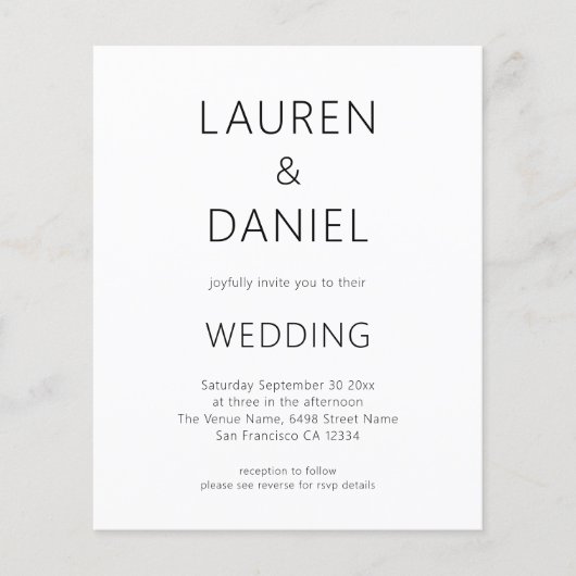 PAPIER Minimalistischer QR-Code Schwarz-weiße Hoch (Vorne)