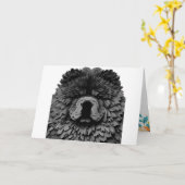 PAPIER MIRAGE black Chow Karte (Gelbe Blume)