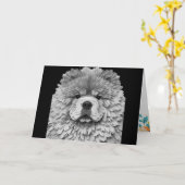 PAPIER MIRAGE blue Chow Karte (Gelbe Blume)