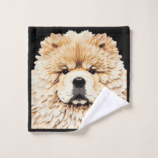 PAPIER MIRAGE Cream Chow Badhandtuch Set (Waschlappen)