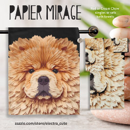 PAPIER MIRAGE Cream Chow Badhandtuch Set