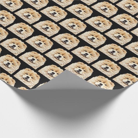 PAPIER MIRAGE Cream Chow Geschenkpapier (Ecke)