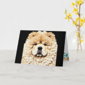 PAPIER MIRAGE Cream Chow Karte (Gelbe Blume)