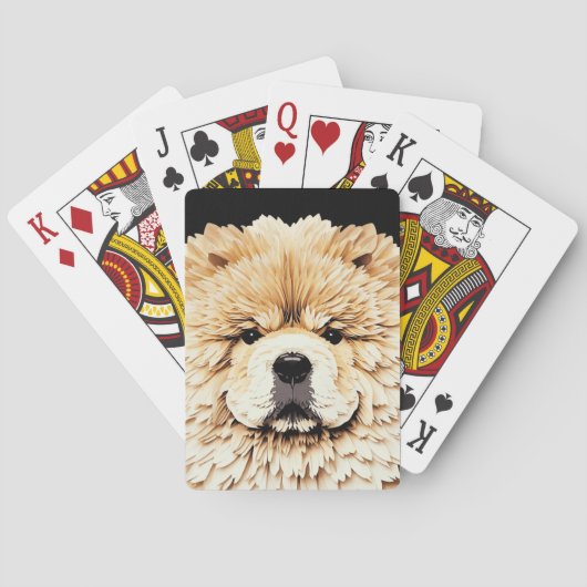 PAPIER MIRAGE Cream Chow Spielkarten (Rückseite)