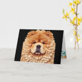 PAPIER MIRAGE Red Chow Karte (Gelbe Blume)