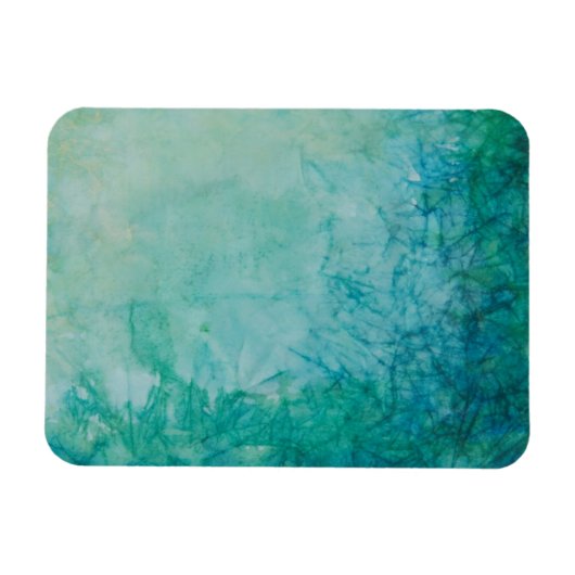 Papier mit Abstrakt blauer, grüner und schwarzer F Magnet (Horizontal)