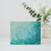 Papier mit Abstrakt blauer, grüner und schwarzer F Postkarte (Stehend Vorderseite)