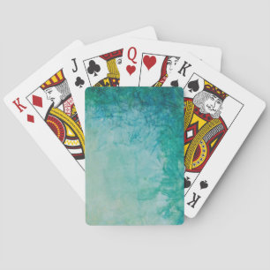 Papier mit Abstrakt blauer, grüner und schwarzer F Spielkarten