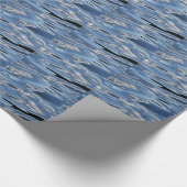 Papier mit blauem Wassermuster Geschenkpapier (Ecke)