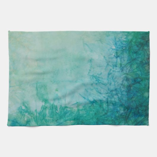 Papier mit blauer, grüner und schwarzer abstrakter handtuch (Horizontal)