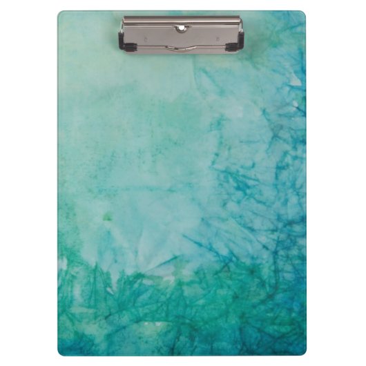 Papier mit blauer, grüner und schwarzer abstrakter klemmbrett (Vorderseite)