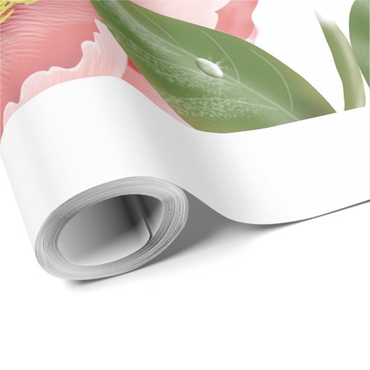 Papier mit blorrosa Muster Geschenkpapier (Rolleneckpunkt)