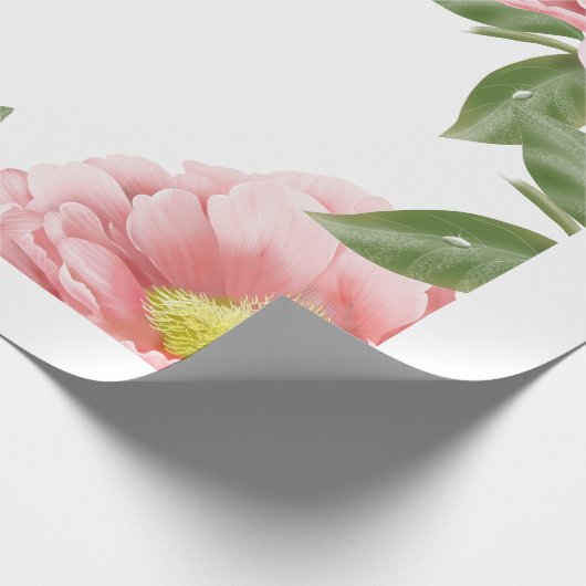 Papier mit blorrosa Muster Geschenkpapier (Ecke)