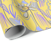 Papier mit Blumendesign Geschenkpapier (Rolleneckpunkt)
