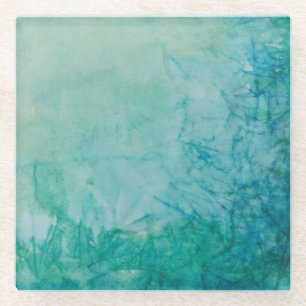 Papier mit der blauen, grünen und schwarzen Farbe Glasuntersetzer