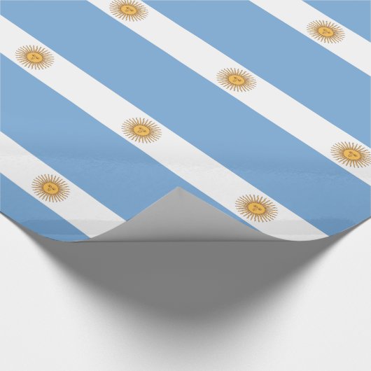 Papier mit der Flagge Argentiniens Geschenkpapier (Ecke)