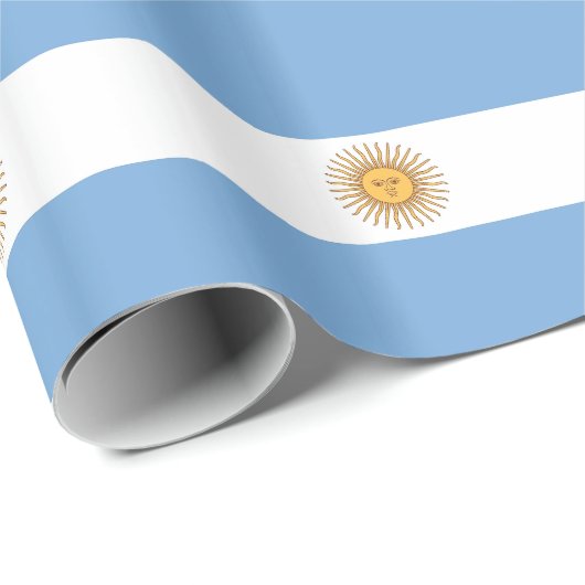 Papier mit der Flagge Argentiniens Geschenkpapier (Rolleneckpunkt)