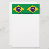 Papier mit der Flagge Brasiliens (Vorne/Hinten)