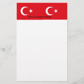 Papier mit der Flagge der Türkei (Vorderseite)